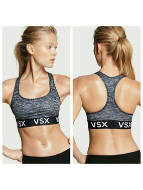 VSX Gray black sports bra size small